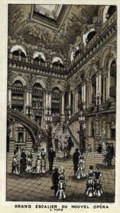 Large Staircase of the Opera Garnier in Paris by Unknown artist