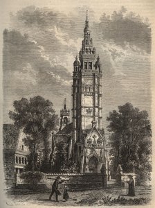 Gothic Art in Decline - Notre-Dame de Roscoff in Brittany - 19th century engraving