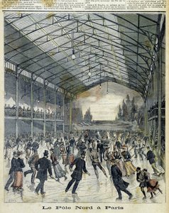 Le Pole Nord in Paris: Parisians skating - in Le Petite Journal, Nov. 1892