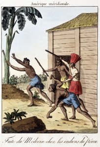 Escape of the Doctor among the Indians of Peru (Inca) - Engraving