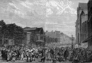 Les Halles central in Paris in 1878.