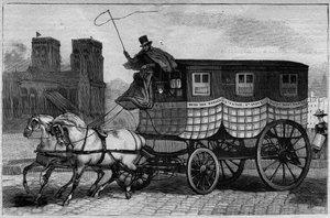 Les Omnibus de Paris in the 19th century: the Scottish - Engraving from 1892