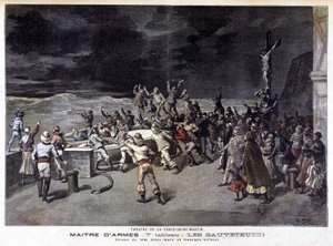 Les rescueurs: 7th painting of the play Maître d