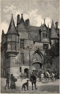 The Hotel de Sens in Paris in the IV arrondissement at the time of Margaret of France - Exterior view of the Hotel de Sens in Paris at the time of Margaret of France
