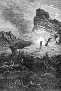 Life in the Palaeolithic. 19th century engraving.