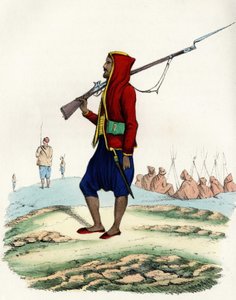 Light infantry of Emir Abd-el-Kader, resistance of the French army of Africa during the Algiers expedition in 1830. In 