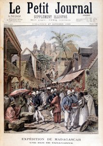 Madagascar Expedition: a street in Tananarive - in Le Petite Journal of 27/11/1895 by Unknown artist