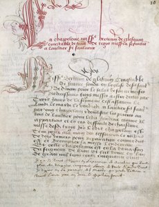 Manuscript related to Du Guesclin, Bibliotheque Municipale de Dinan