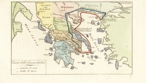 Map of Ancient Greece by Unknown artist