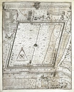 Map of Milan lazaret during the Great Plague of Milan in 1630 by Unknown artist
