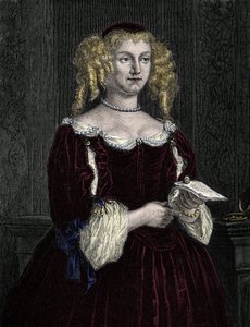Marie de Rabutin-Chantal, Marquise of Sevigne known as Madame de Sevigne. Engraving of 1862 in “The Queens of the World” by our first writers. Book published under the direction of J. G. D. Armengaud by Unknown artist