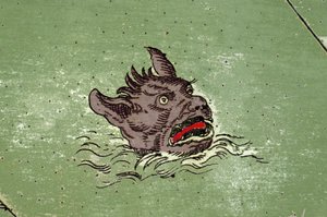 Marine monster with the head of a demon. (detail) by Unknown artist