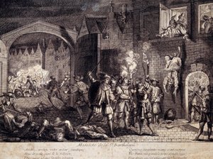 Massacre of Saint Barthelemy in Paris on the night of 24 August 1572