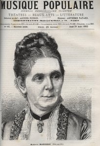 Mathilde Marchesi (1821-1913) German mezzo soprano - engraving in Popular music illustrious weekly newspaper - 1882