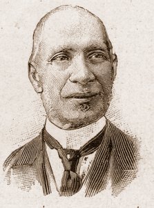 Members of the Academy Francaise in 1895: portrait of Edouard Herve, French journalist and politician. by Unknown artist