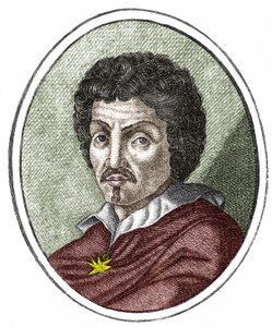 Michelangelo Merisi dit il Caravaggio or Caravaggio (1569 - 1609), engraving 17th century by Unknown artist