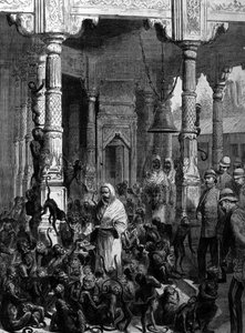Monkey temple in Varanasi in 1877