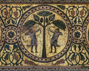 Mosaic of the royal hunt (close up)
