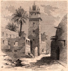 Mosque in the old Biskra in Algeria in 1866