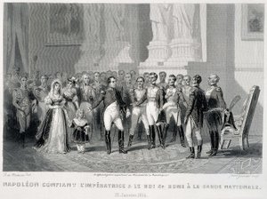 Napoleon Entrusting the Empress and Her Son, the King of Rome, to the National Guard by Unknown artist