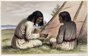 Nasquapee Indians: “Otelne, the Tongue; Arkaskhe, the Arrow” - in “Exploration of the Labrador Peninsula” by Hind, Henri Youle