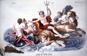 Neptune - engraving by Unknown artist