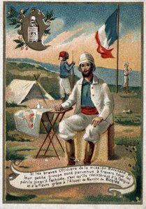 Officer of the Marchand Mission. 19th century chromolithography by Unknown artist