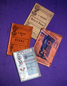Opera booklets (Giuseppe Verdi, Vincenzo Bellini, Gaetano Donizetti) by Unknown artist