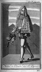 Orders of Knight. Novice of the Holy Spirit (Order of the Holy Spirit) in France in the 16th century. In "History of military orders or knights, of the secure and routine militias of both sexes, which have been established so far. Edition taken from Abbe"
