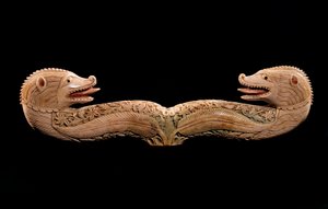 Oriental Art: Tau de Houlette with Ivory Animal Heads by Unknown artist