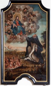 Our Lady gives the rosary to Saint Dominic