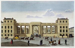 Palais de la Chambre des Deputies, circa 1820 - in Vues de Paris by Courvoisier