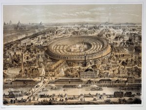 Panoramic View of the 1867 World Exposition in Paris by Unknown artist