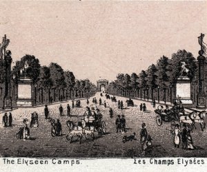 Paris, France: view of the Champs Elysees. in 