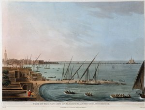 Part of the new city on Alexandria, with the light house - in “Views in Egypt, Palestine and other parts of the Ottoman Empire”