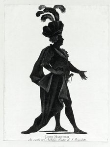 Performance of the Italian castrate Luigi Marchesi (1754 - 1829) also known as Marchesini singing at the theater of San Benedetto. by Unknown artist