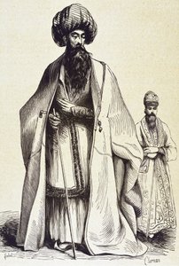 Persia (c19th). Mollach and emcee. Engraving. Private Collection by Unknown artist