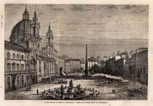 Piazza Navona, built on the ruins of the Stadium of Domitian of the 1st century, is the pride of Baroque Rome, with the fountain of the 4 rivers, built between 1648-1651, according to the design of Bernini (1598-1620) and the Church of St. Agnes, built bet by Unknown artist
