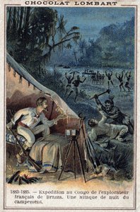 Pierre Savorgnan de Brazza, French explorer, on the banks of the Congo (1852-1905) by Unknown artist