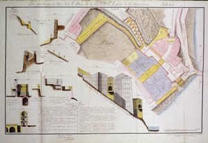 Plan and cut of the Citadel of Sisteron