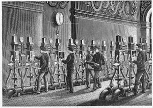 Pneumatic Post Office, Place de la Bourse in Paris in 1888 by Unknown artist