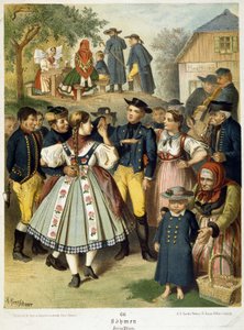 Popular ball in Bohemia around 1870