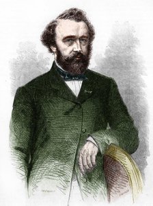 Portrait of Adolphe (Adolph) Sax, inventor of the Saxophone (1814-1894).
