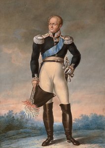 Portrait of Alexander I of Russia, c. 1819 - Anonymous watercolor by Unknown artist