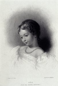 Portrait of Augusta Ada Byron who became Anna Lovelace, daughter of poet George Gordon Byron by Unknown artist