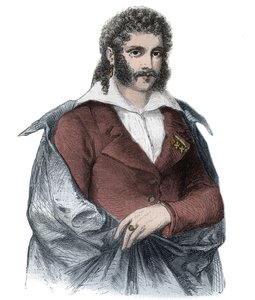 Portrait of Bartolomeo Count Bergami Italian lover of Caroline, wife of King George IV of Great Britain - Engraving