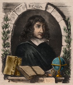 Portrait of Blaise Pascal, French Physicist, Mathematician and Writer - engraving from 1879