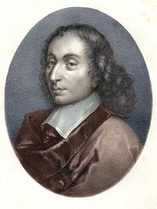 Portrait of Blaise Pascal - engraving of the 19th century. by Unknown artist