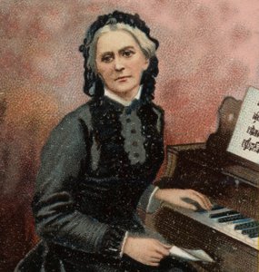 Portrait of Clara Schumann, German pianist and composer, wife of Robert Schumann