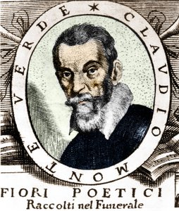 Portrait of Claudio Monteverdi after the frontispiece of Fiori poetici raccolti nel funerale del molto illustrious e molto reverendo Signor Claudio Monteverdi, published in Venice in 1644. by Unknown artist